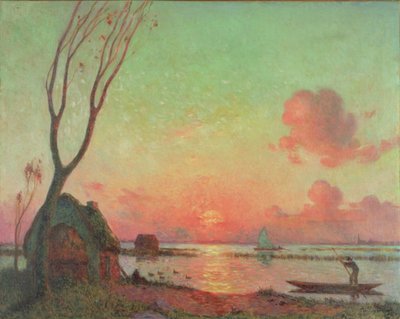 Sunset in Grande Briere, c.1910 by Fernand Loyen du Puigaudeau